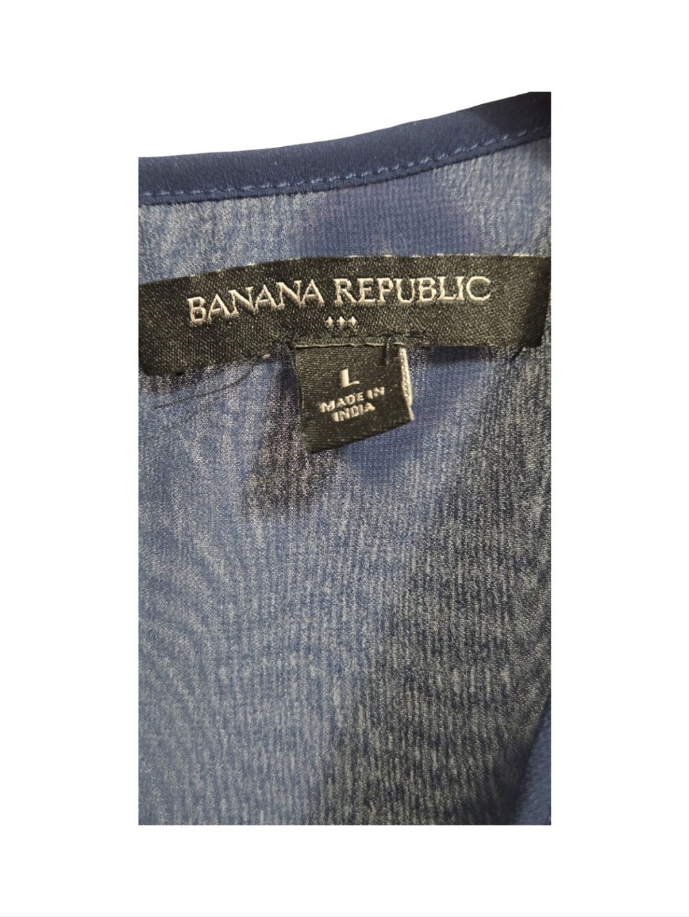 Banana Republic Navy Sleeveless Crewneck Camisole Feminine Sheer - Picture 2 of 9